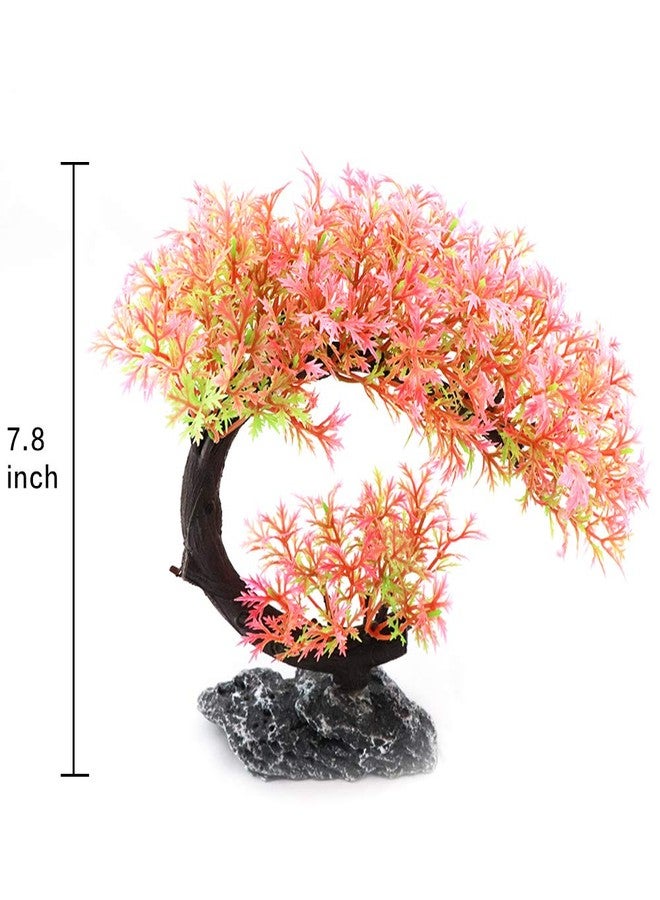 AQUA KT Aquarium Landscape Curved Tree Magenta Plant Plastic for Betta Clownfish Cichlid Guppy Glofish Tank Decoration - Image 4